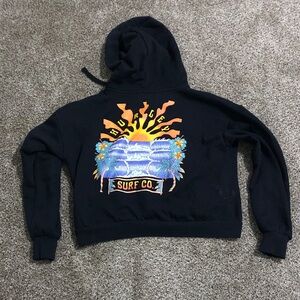 Hurley Black Hoodie with Vibrant Graphic
